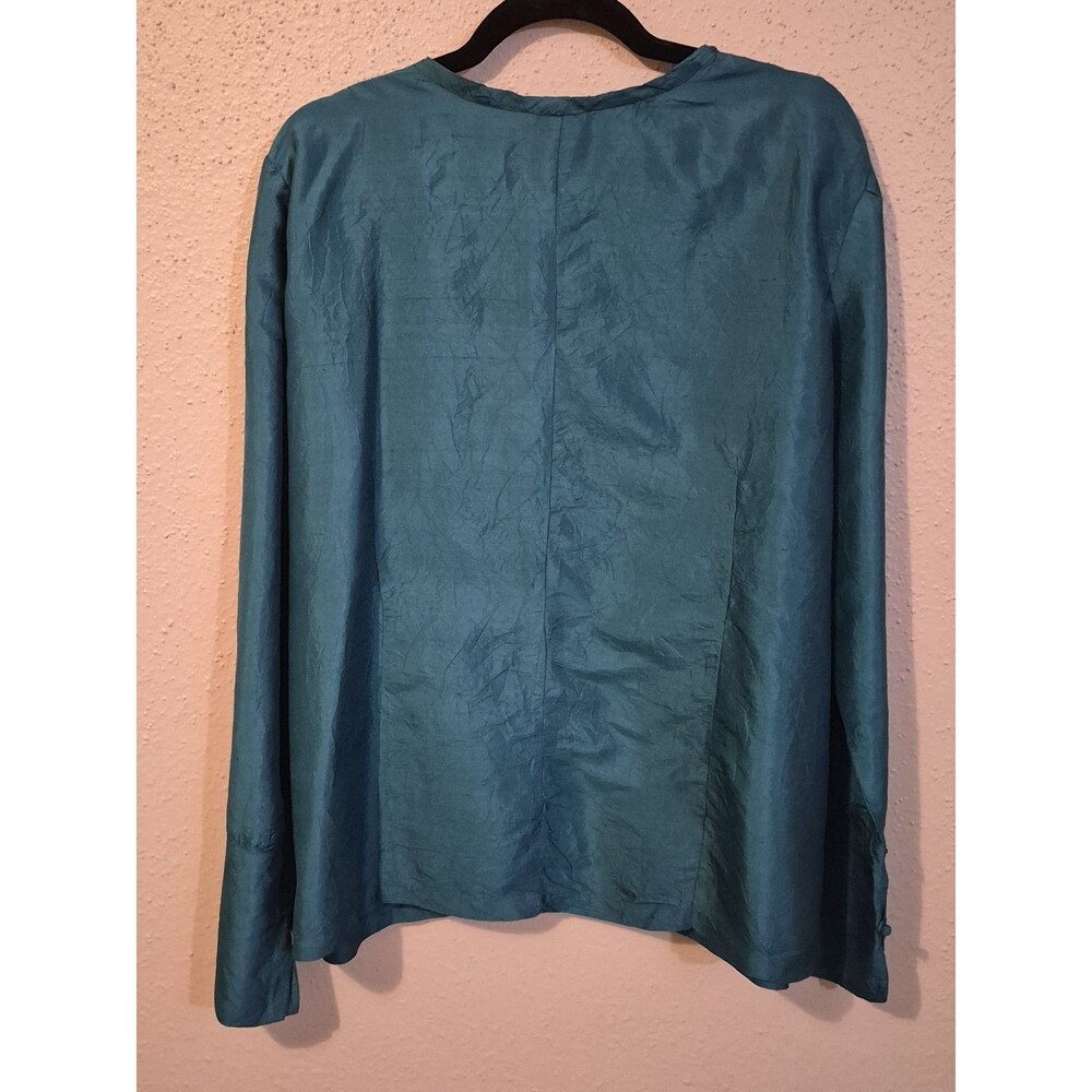 Eileen Fisher L 100% Silk Top Quiet Luxury Old Money Boss Lady - Picture 3 of 7